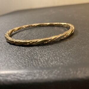 MCM Gold Tone Braid Twist Bangle Bracelet – 2.75in Medium,‎ Costume Jewelry